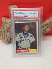 Juan Marichal Signed 1961 Topps Rookie BAS Auto Grade 10 NM Card!