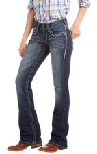 Ariat R.E.A.L. Mid-Rise Stretch Entwined Bootcut Jeans for Ladies - 30 - Regular