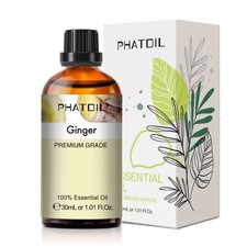 Ginger Essential Oil, 1.01Fl.Oz 30ML PHATOIL Pure Essential Oil Singles for A...