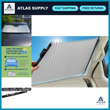 25 Retractable Windshield Sunshade - Uv Protection Heat Blocking Shade For Suv