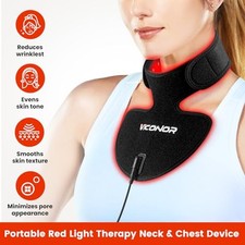 BLACK - VICONOR RED LIGHT THERAPY FOR NECK AND CHEST, RED LIGHT THERAPY FOR FACE