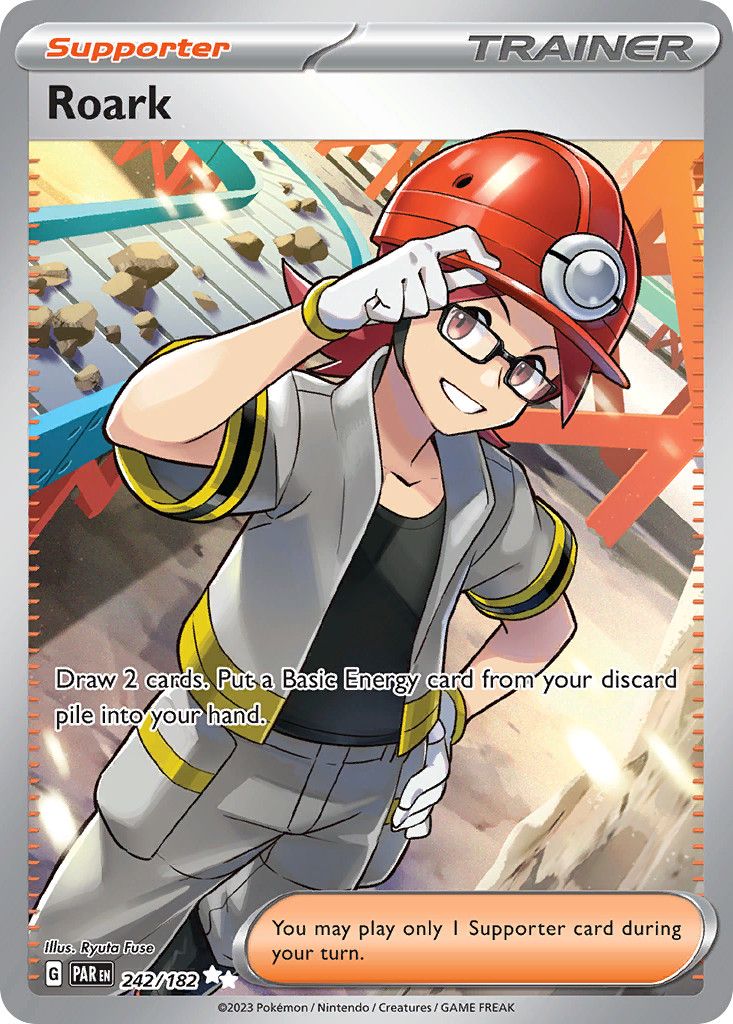 Roark 242/182 Ultra Rare Paradox Rift Pokemon Holo Near Mint