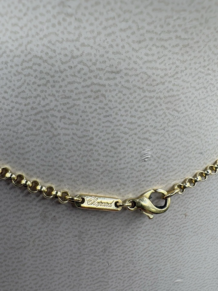 Chopard 18k/750 Yellow Gold Round Roll Link Chain 17” Necklace 10.5g - Image 2 of 4