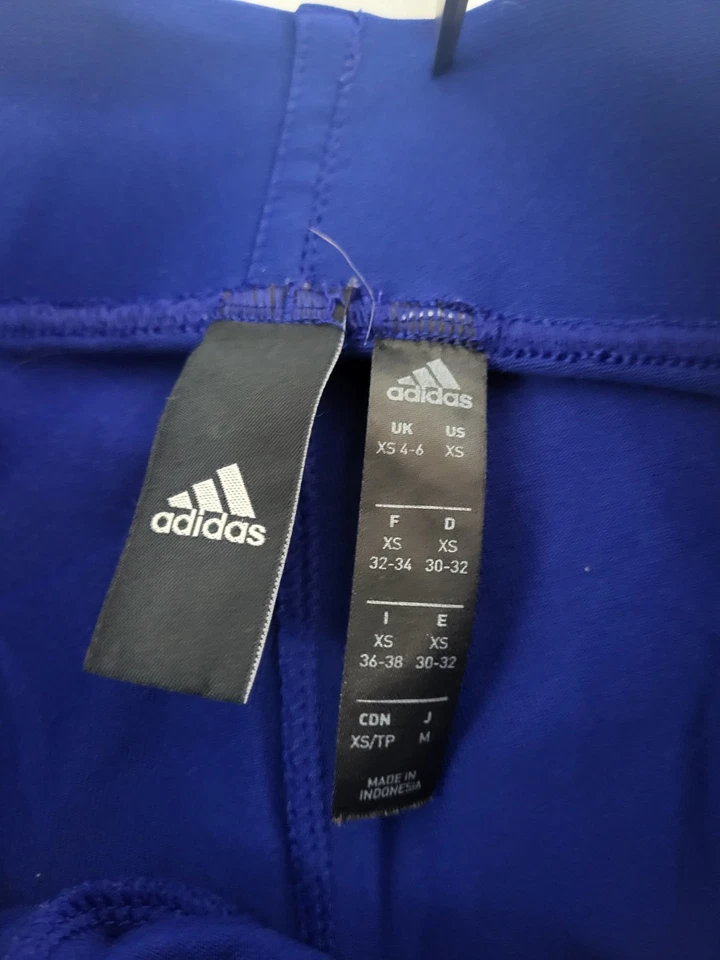 Adidas Leggings Para Mujer Talla Extra Pequeña Azul Real Compresión Yoga Gimnasio XS Foto 4 de 4