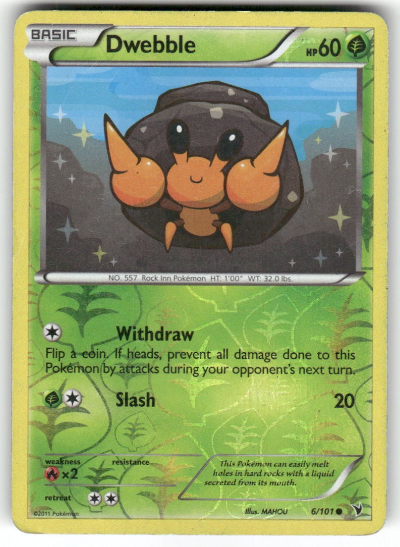DWEBBLE - 6/101 - HP - Noble Victories - REVERSE HOLO Common - Pokemon