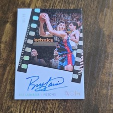 2021-22 Panini Noir Freeze Frame Signatures Bill Laimbeer Auto /99 Pistons