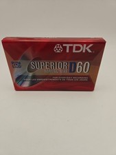 TDK Superior Normal Bias D60 Blank Audio Cassette Tape New Sealed