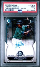 2023 Bowman Chrome Auto #CPALM Lazaro Montes PSA 9