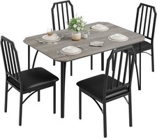 Bartisch mit Barhocker Set, 3/5tlg. Bartisch-Set, Küchentisch mit 2/4 Barhocker