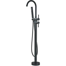 Freestanding Bath Taps Filler Floor Mount Handshower Bathroom Mixer Tap 2-Handle