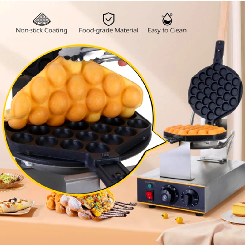 Egg Bubble Electric Nonstick Waffle Making Machine Home Appliance Baking Tools
Opens in a new window
