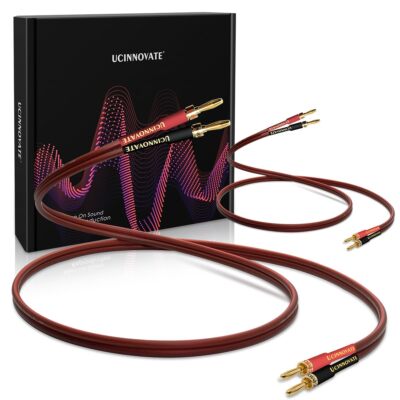 2 Pack Audiophile Speaker Cable 2x 4m Highend Pure Copper Hifi Ofc Speaker Wire 