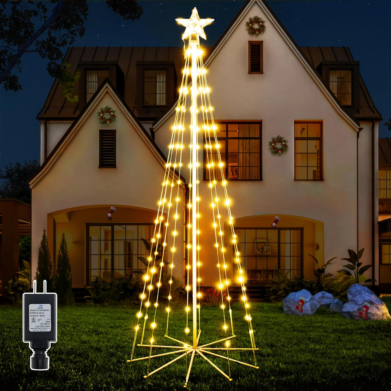 Christmas Tree Lights 170 LED, 8 Lighting Modes IP65 Waterproof Outdoor Christma