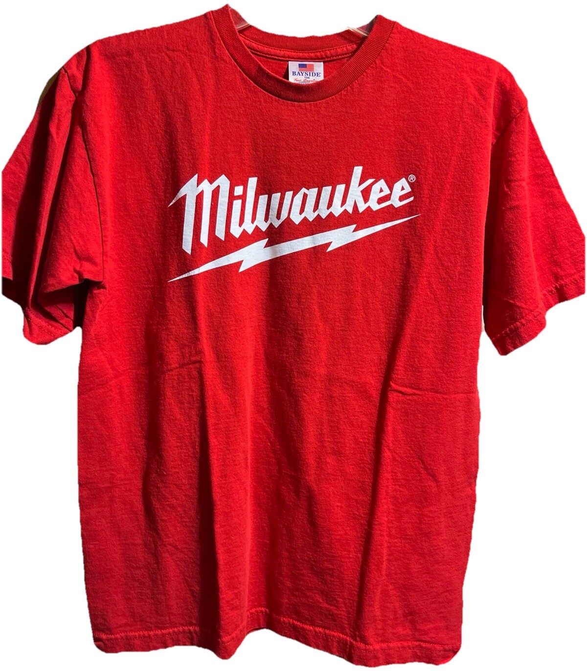 Milwaukee M Red USA Made Cotton Graphic Tee Short Sleeve for Men