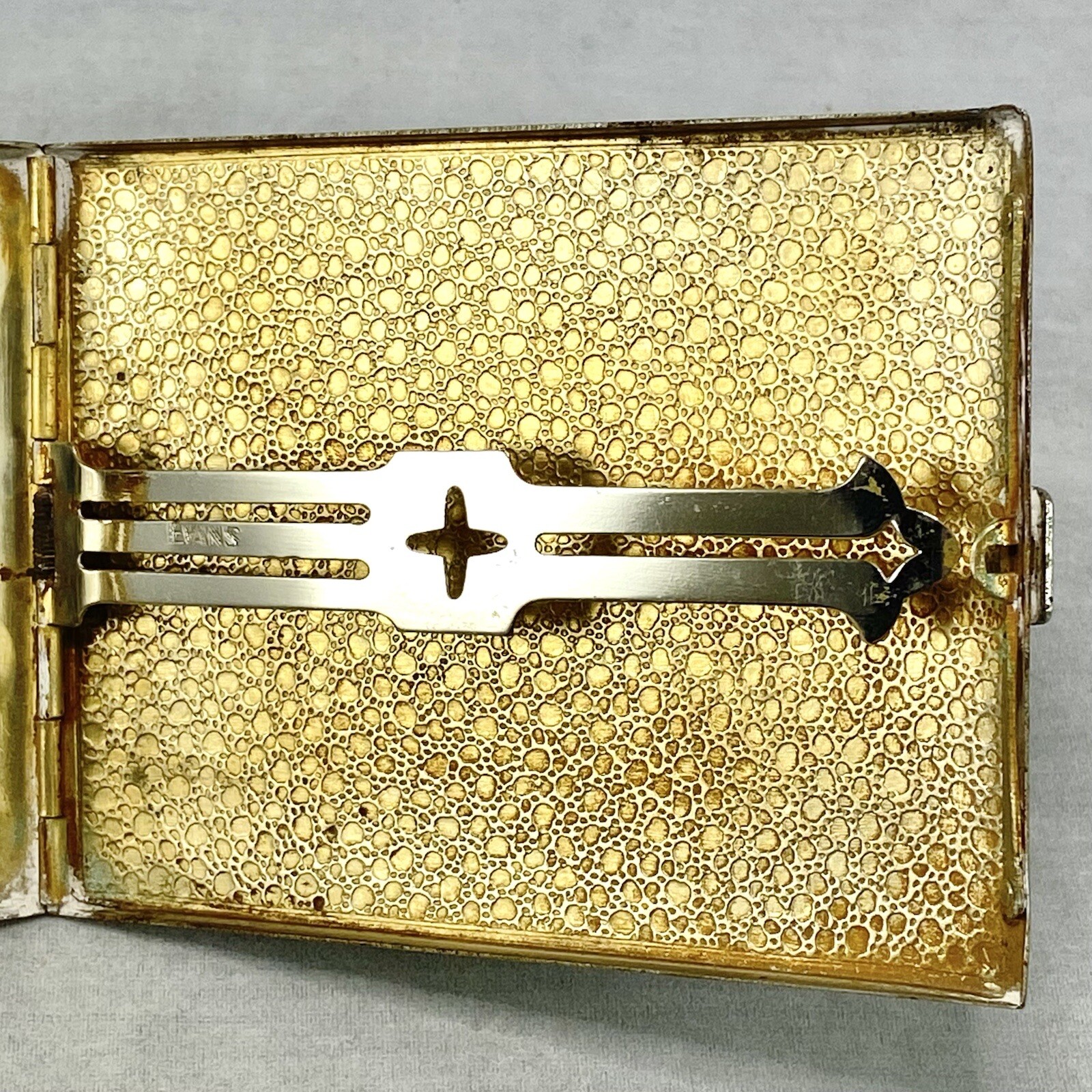 Vintage Evans Monogrammed Silver Plated Cigarette Case eBay