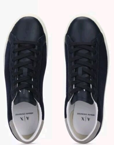 Armani Exchange UK 8 Men's shoes sneakers . NAVY BOXED - Picture 2 of 7