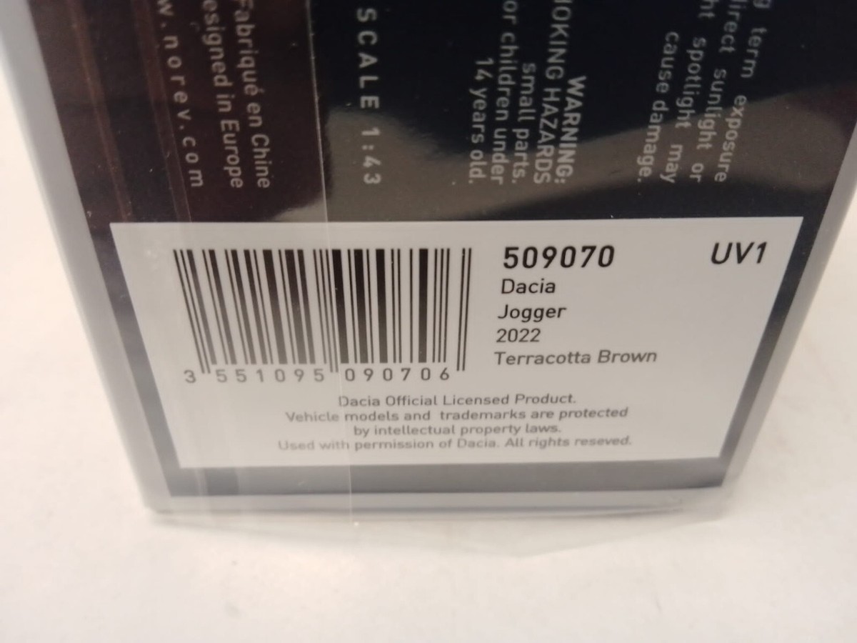 Voiture Miniature Dacia Jogger 2022 - NOREV 1/43 - Marron Terracotta