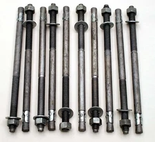(10) Galvanized Concrete Wedge Anchor Bolts 1/2 x 10 Includes Nuts & Washers