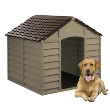 Niche pour Chien PVC Brun