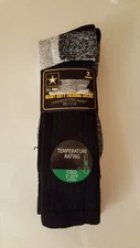 Pack of Two Heavy Duty Thermal Socks U.S. Army  Cotton Blend Multicolor