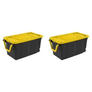 plastic tote with handle and wheels