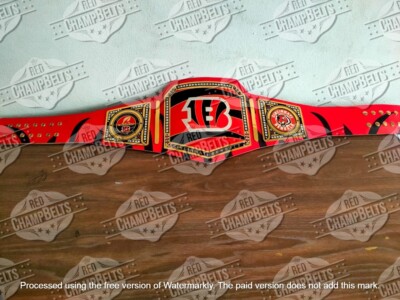 Cincinnati Bengals NFL Championship Belt Adult Size 2mm Brass