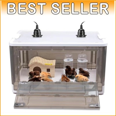 Indoor Chick Brooder Box - 20-30 Chicks with Temperature Control & Ventilation