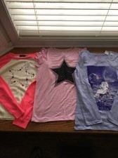 Lot Of 3 Girls 2 Children s Place Long Sleeve Poof Short Sleeve Tops 10-12