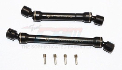GPM Racing Axial SCX10 II Steel Front & Rear Center Driveshafts SSCX2037FRN-BK