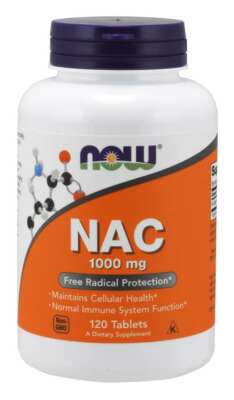 NOW Foods N-Acetyl-Cysteine (NAC) 1000mg 120 Tabs Immune System Function 8/27EX