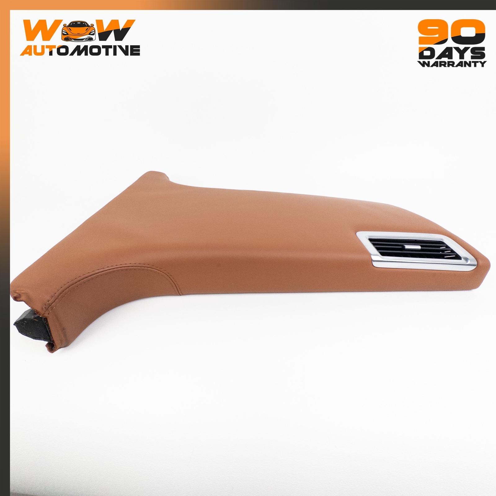 06-13 BENTLEY CONTINENTAL FLYING SPUR LOWER RIGHT B PILLAR TRIM BROWN LEATHER OE