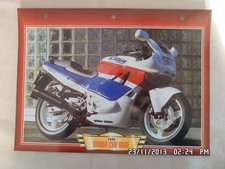 CARTE FICHE MOTO HONDA CBR 600 F 1989