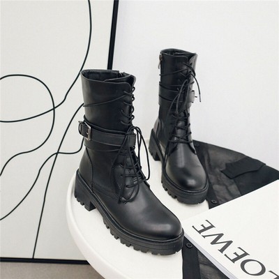 womens chunky combat boots