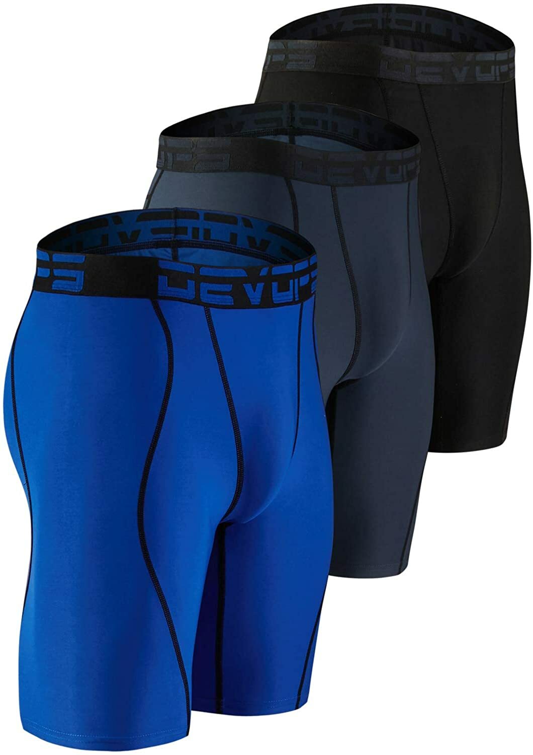 DEVOPS Men's Compression Shorts Underwear with Pocket (3 Pack) eBay