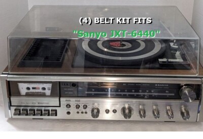 4 PC BELT KIT FITS RECORD PLAYER CASSETTE RADIO COMBO SANYO JXT-6440 (4 BELTS)!!