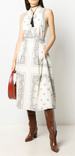 $498 NWT TORY BURCH PRINTED POPLIN WRAP 