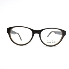 Nicole Miller FIFTH C02 Eyeglasses Frames Brown Round Cat Eye Full Rim 53-16-140