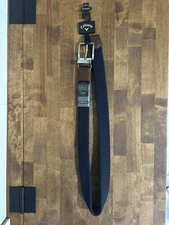 NWT - Callaway Swing Tech Stretch Reversable Braided Navy/BrownBelt Small 30-32
