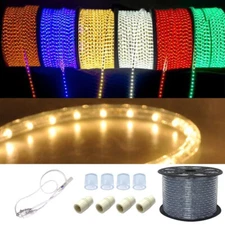50 100 150 ft 110V LED Light Rope String Outdoor Tree Garden Fairy Lighting 