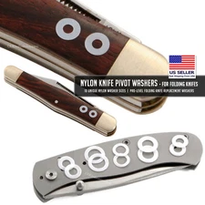 Nylon Knife Pivot Washers - For Folding Knives - Knife Making - 10 Sizes