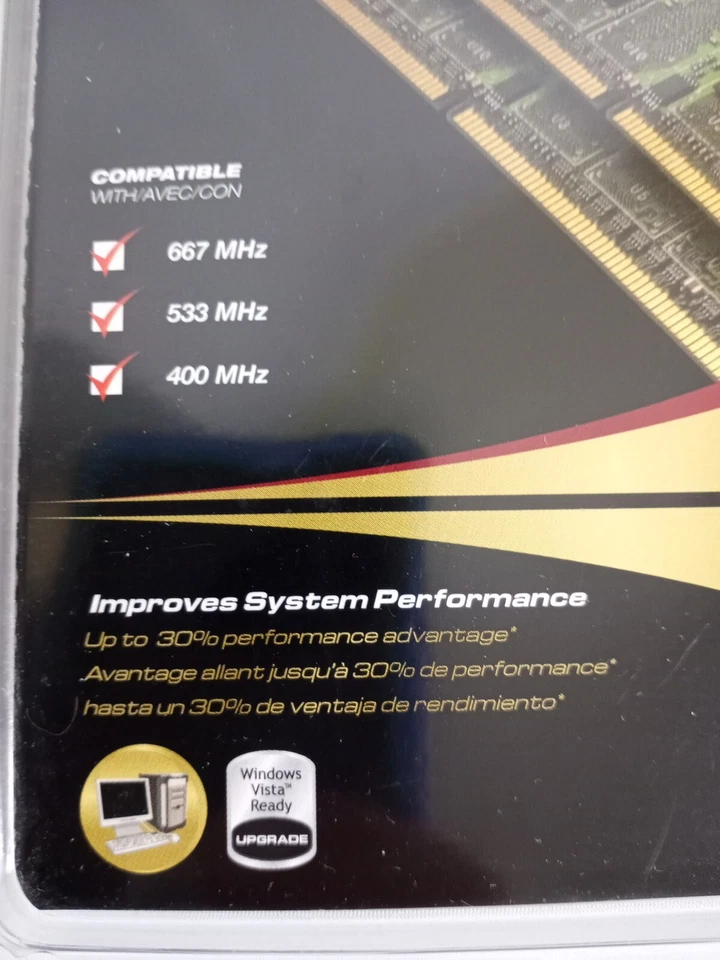 Pny Pc2-5300 2 GB Dimm 667 MHz ddr2 Memory md2048kd2-667 - Image 3 of 4