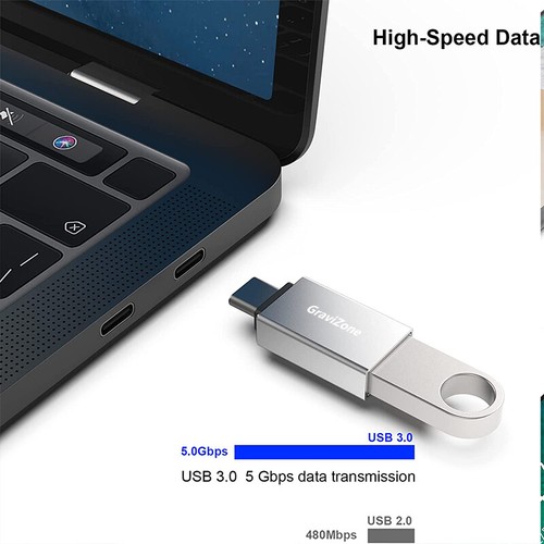 GraviZone Adapter USB-C auf USB-A Buchse 3.0 OTG Stick MacBook Samsung Xiaomi - Bild 21 von 27