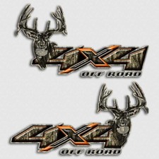 Orange 4x4 Camouflage Deer Truck Sticker Archery Whitetail Hunting Camo Decal