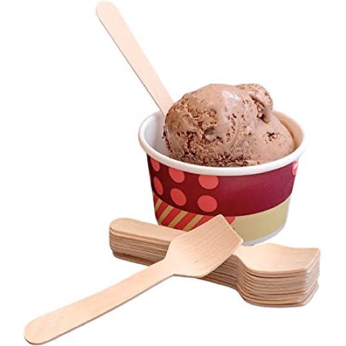 Einweg Holzlöffel Mini Eis Tee Dessert Löffel Party Geschirr - Bild 7 von 7