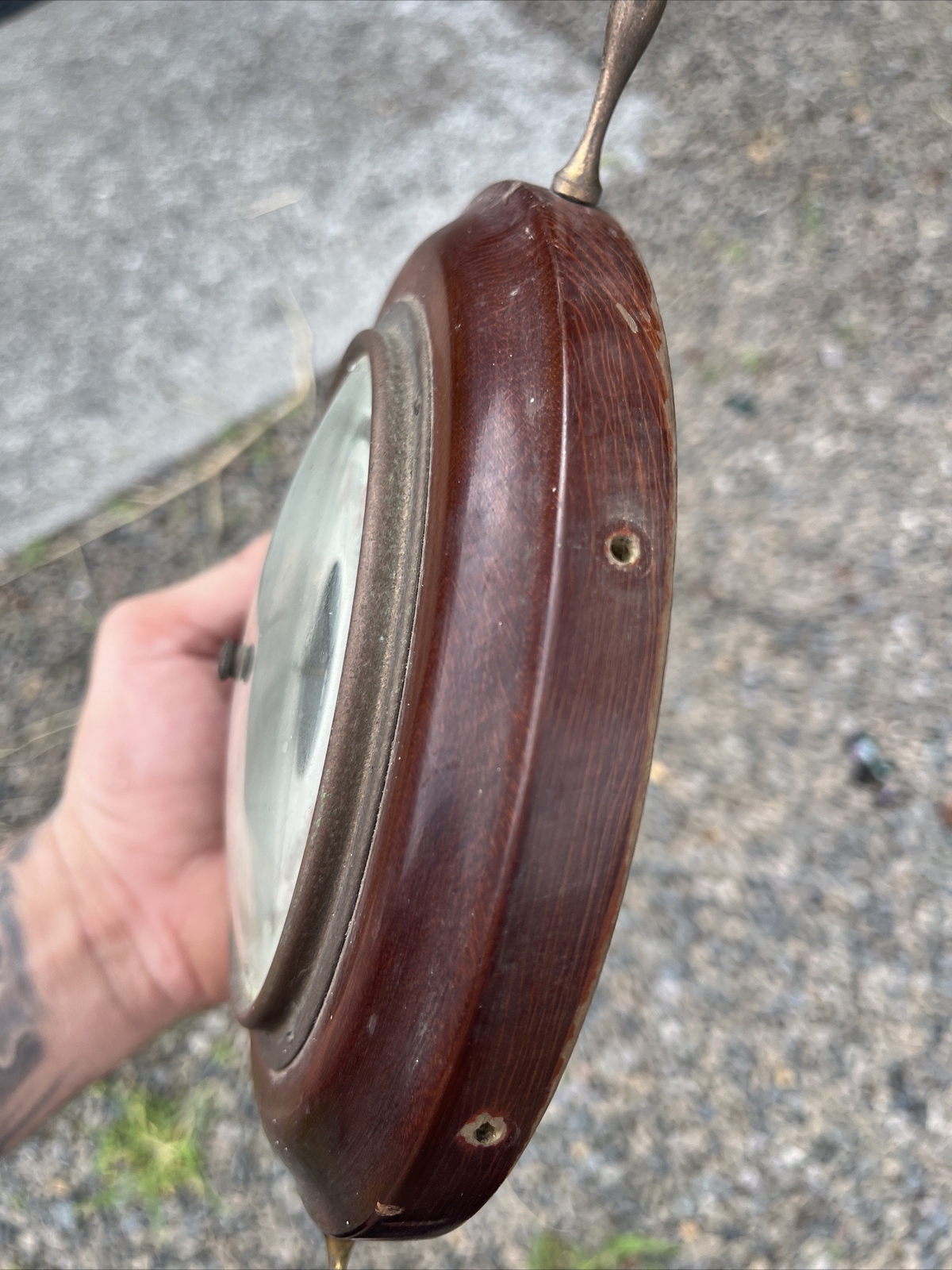 Barometer Vintage VDO Ships Brass + Barigo Ships Wheel German