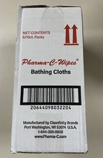 60 Paños Pharma-C-Toallitas Paños de Baño Activados por Agua Sin Enjuague 6 PK/10 EA