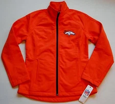 DENVER BRONCOS WOMENS 3 LAYER SOFT SHELL BONDED JACKET WATER RESISTANT S M L NWT