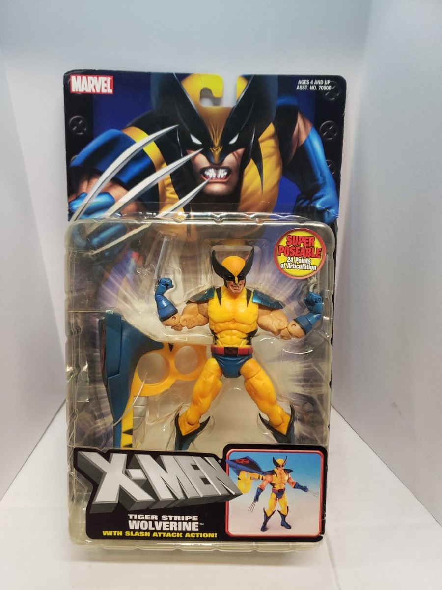 Vintage Marvel X-Men Tiger Stripe Wolverine Action Figure ToyBiz