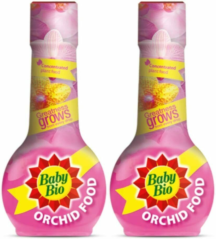 2x Baby Bio Orchid House Plant Concentrated Food Feed Fertiliser 175ml