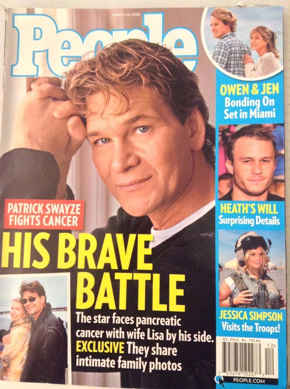 People Magazine Patrick Swayze Fights Cancer NO ML March 24, 2008 ...